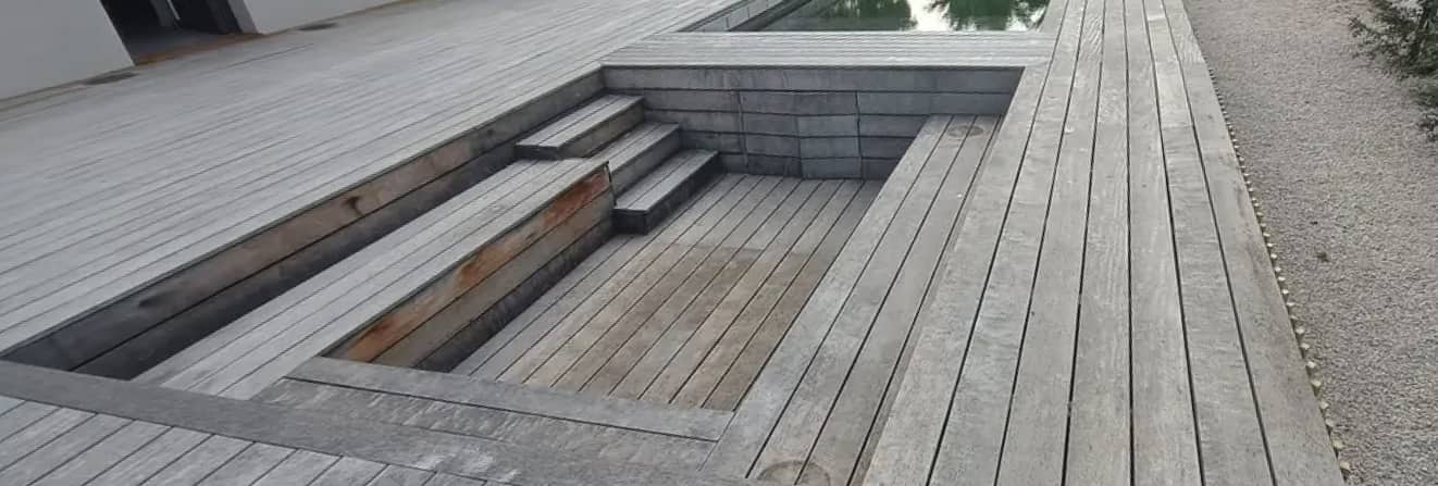 Vergraute unansehnliche Holzterrassen?
